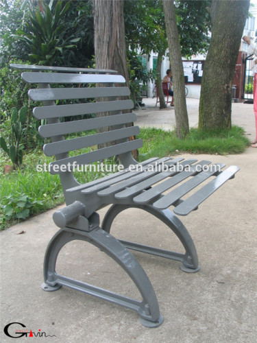 Decorative cast iron chair metal outdoor chair with backrest