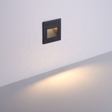 IP65 Waterproof Aluminum Square Recessed Stair Wall Lamp