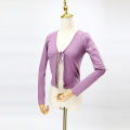 Sweetheart Neck Purple Knit Sweater