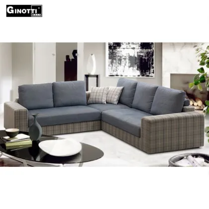 Luxury italian flexform style unique fabric sofa