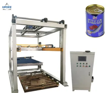 Automatic Pineapple Canned Depalletizer and Palletizer Metal Tin Can Labeling Machine