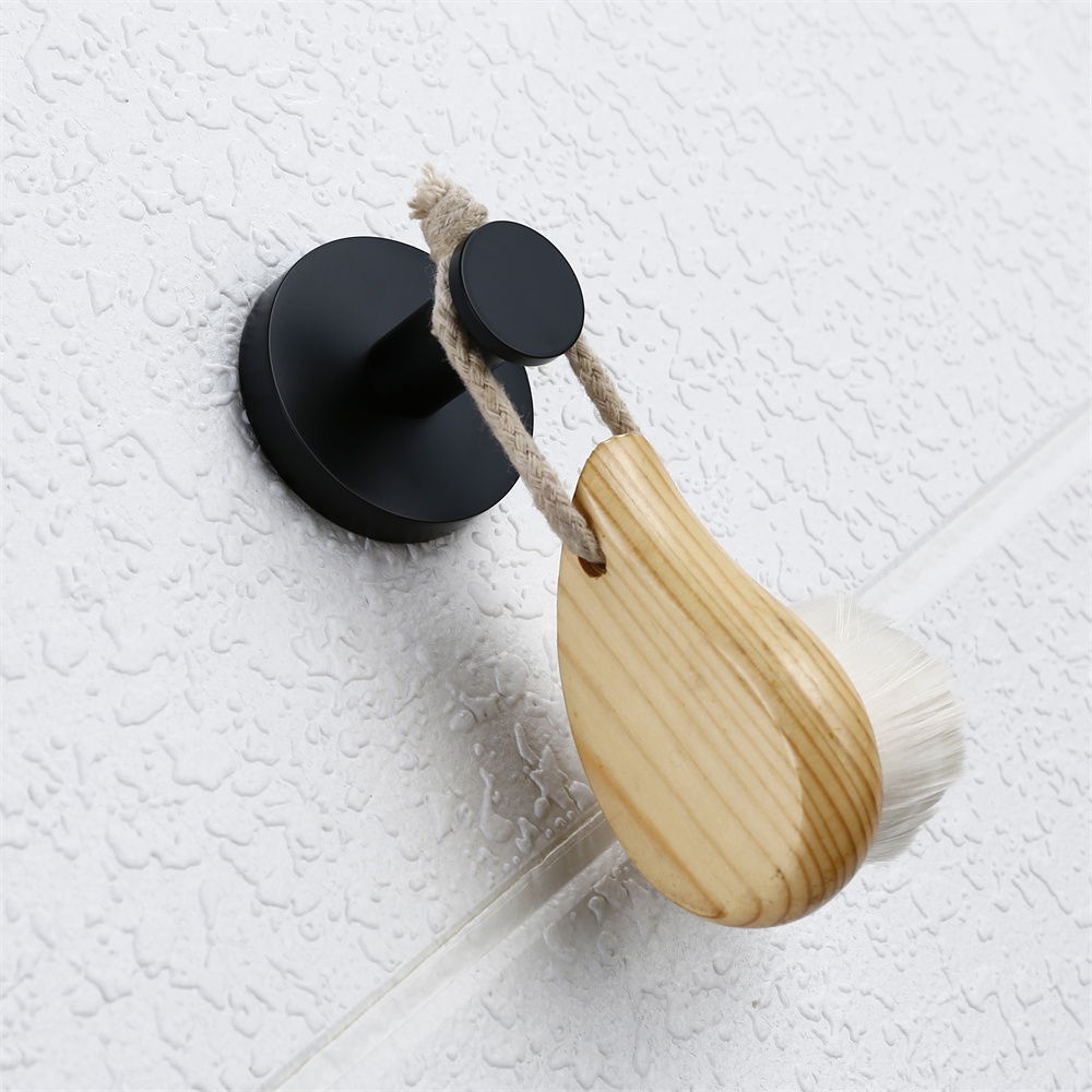 robe hook matt black