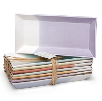 Hot Selling Bulk Sushi Plates: 5 Inch Small Rectangle Porcelain Plates for Appetizers
