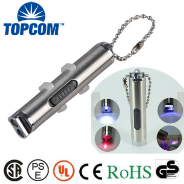 TP-302 Keychain de lampe de poche LED à LED blanc et laser
