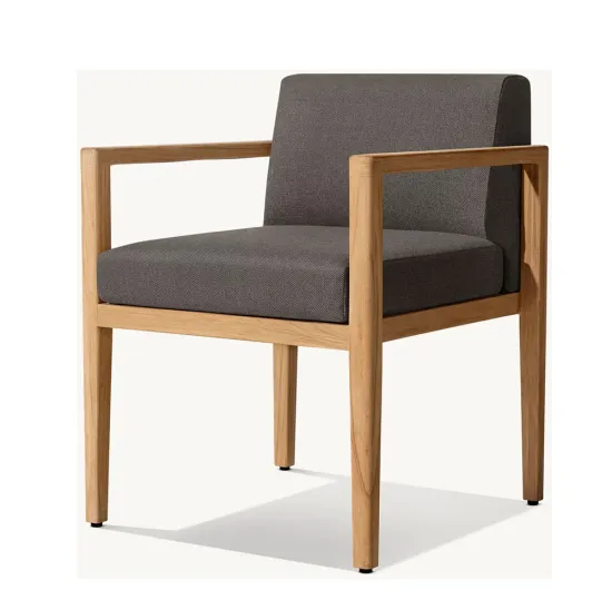 Modern Nordic Style Wood Armrest Dining Chairs for Wholesale