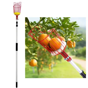 Eco-Friendly Telescopic Fruit Picker with Aluminum Pole and Plastic Basket - OEM Customizable