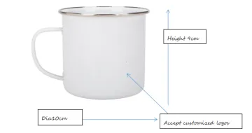 Simple design white camping mug