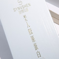 Silberte Texturpapier Luxusbox Custom Gold Logo