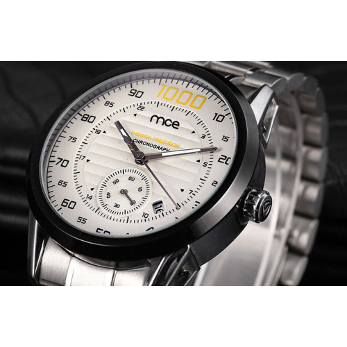 Sliver stainless steel band watches different dial