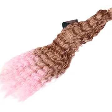 32 Inch Deep Wave Twist Synthetic Braiding Crochet Braids Hair Burgundy Color Bulk Deep Wave Crochet Hair Braid Hair Extensions