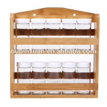 antique double tiers spice rack,bamboo kitchen rack