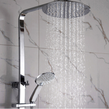 Modern Smart Shower System with Thermostatic Controls and Natural Stone Shelf