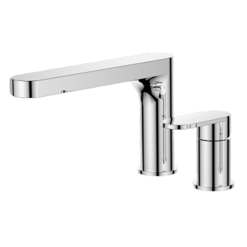 2-hole rim-mounted bath mixer