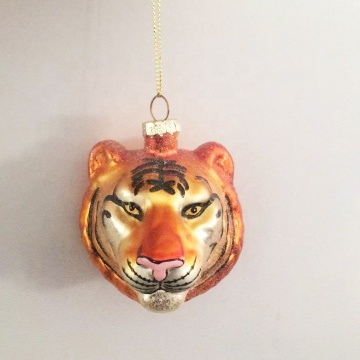 Custom Hand Blown Glass Tiger Ornaments for Luxury Christmas Decorations