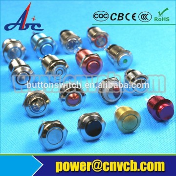 H BBB 19mm anti-vandal ring illuminated latching waterproof switch