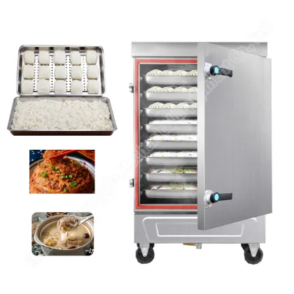 Large Gas Food Steamer Multi-Layer Rice Steamer Machine