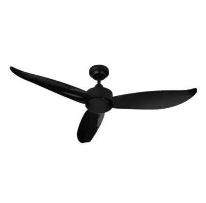 Black modern ceiling fan without lights