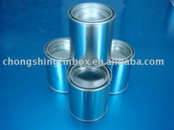 round plain tin box