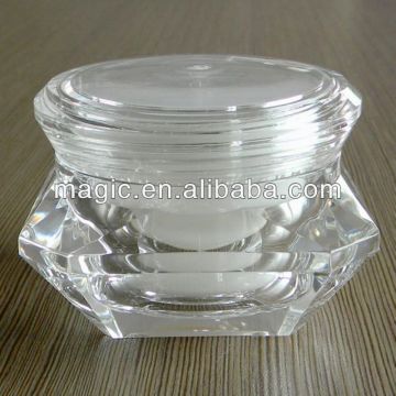 Acrylic diamond jar, Clear diamond shape Container