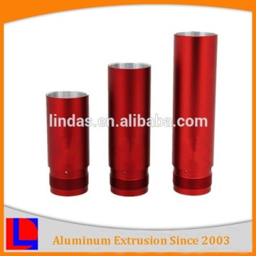 Xiamen supplier Red anodized aluminium tube with machining