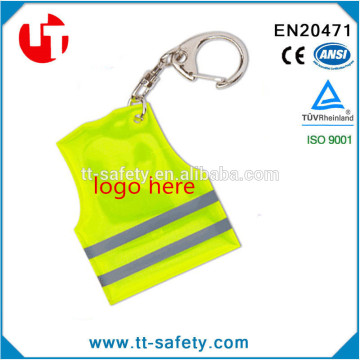 Hi-Vis Double Side Personalized Reflective Key Chain For Promotional Gift