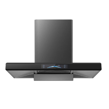 Modern Style  T Shape Kitchen Cooker Hood Wall Mounted Range Hood Paint Black Stainless Steel Filter With 3-Speed For Kitchen