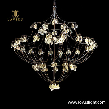 Golden flower shape chandelier Modern creative small chandelier Light luxury chandelier at the wedding scene