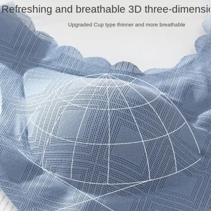 Wireless Plus Size Bra: Soft Padded, Non-Wire, Breathable Big Cup Bra for Ladies