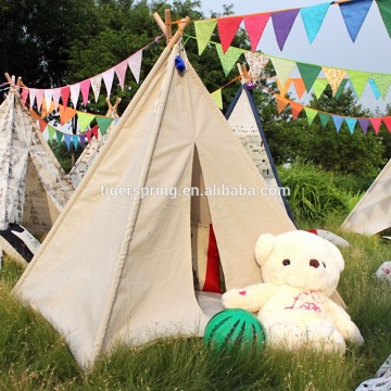 Beige Flax Indian Children Teepee Tent Game House Tent for Kids