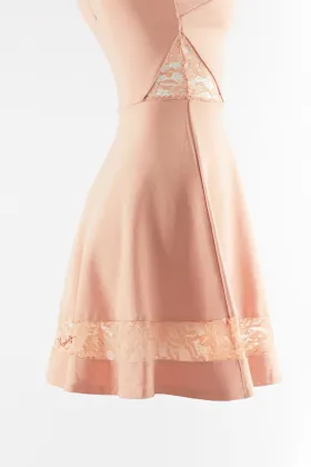 Knitting with lace one-piece dress