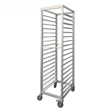 Custom 18 Layer Aluminum Bakery Rack Trolley with Oven Compatibility
