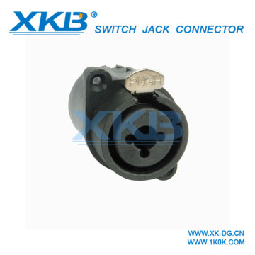 Three core Cannon seat XLR socket