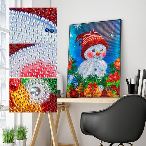 Jul snögubbe 5d diamantmålning dekorativ målning