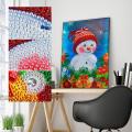 Navidad Muñeco de nieve 5D pintura de diamante pintura decorativa