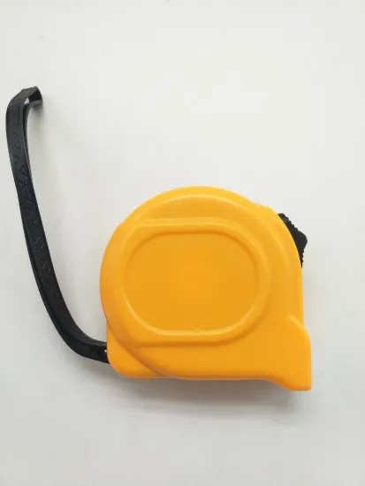 Yellow plastic case tape measure