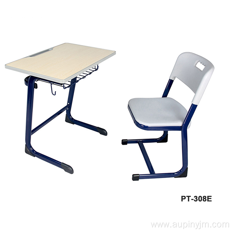 Single school desk and school chair