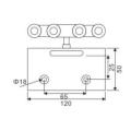 Shower Door Square hanging wheel