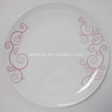 wholesale china dishes/ ceramic dishes, resturant ceramic pizza plates dishes/moon plate