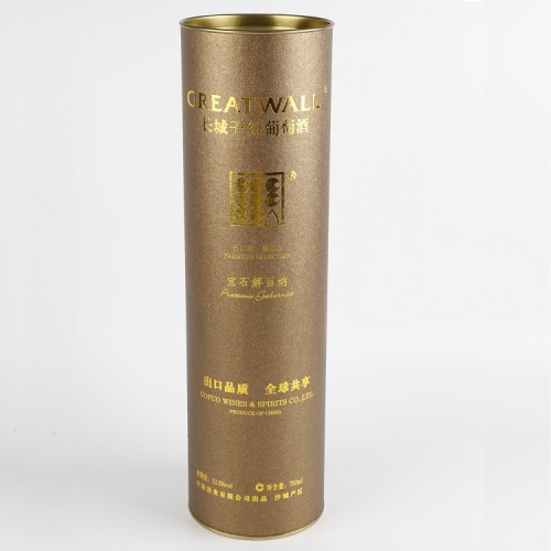 Luxury Paper Foil Stamping Wine Tube Gift Box
