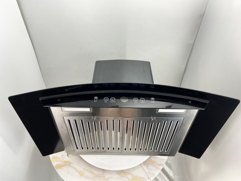 Customize Logo 180w/220V Certified Cone Shape  Exported Communal Wall Mounted Kitchens Cooker Hood