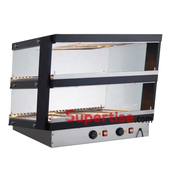 Hot Food Warmer Showcase for Restaurants: Hamburger, Sandwich, Pizza, Fried Chicken