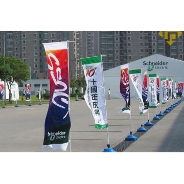 Outdoor Flying Rectangular Banner Flag With Flagpole