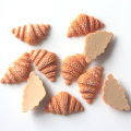 Wholesale Bread Resin Beads Simulation Food Croissant DIY Home Craft Children Dollhouse Toys Jewelry Making
