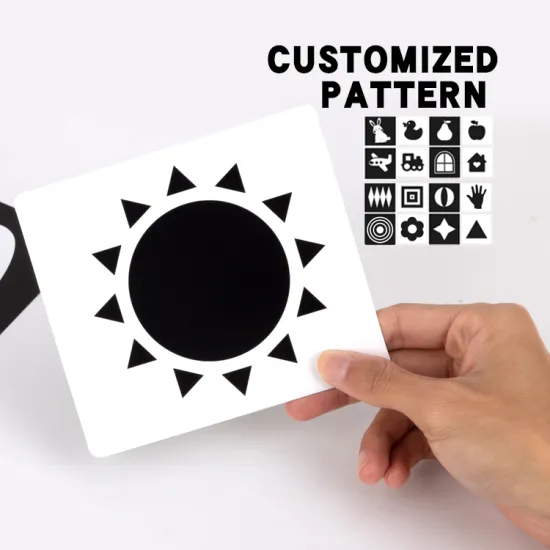 High Contrast Black White FlashCards: Montessori Educational Toys for Early Visual Learning