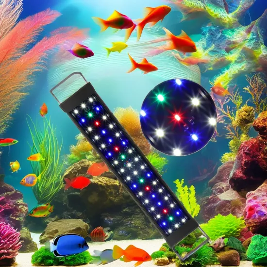 New Arrival Full Spectrum LED Aquarium Light for Saltwater Coral Reef - Black Emitting Color
