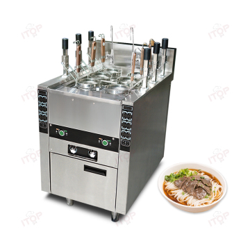 Commercial Electric Ramen and Pasta Cooker with 6 Baskets