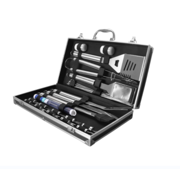 Wholesale 30pcs barbecue tool set bbq grill accessories utensils with aluminum case