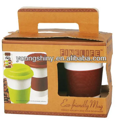 2-PC Ceramic Coffee Mug with silicone band