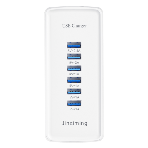 Chargeur de bureau pour téléphone USB 5V2.4A 6 ports 30W
