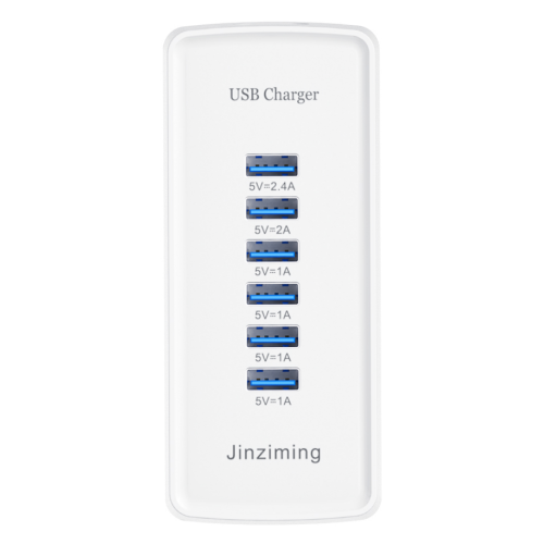 USB-Telefon-Tischladegerät 5V2.4A 6-Port 30W